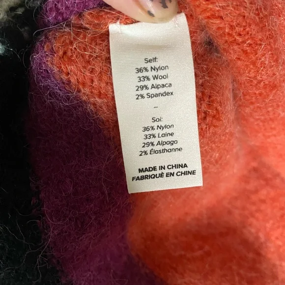 Cinq à Sept Multicolor V-Neck Sweater - Picture 5 of 5